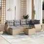 7-teiliges Gartensofa-Set und beigefarbene synthetische Rattankissen von , Gartensets - Ref: Foro24-3257438, Preis: 464,59 €,...