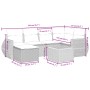 7-teiliges Gartensofa-Set und beigefarbene synthetische Rattankissen von , Gartensets - Ref: Foro24-3257438, Preis: 464,59 €,...