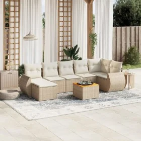 Garden sofa set with beige cushions 8 pcs PE rattan by , Garden sets - Ref: Foro24-3257444, Price: 566,87 €, Discount: %
