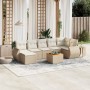 Garden sofa set with beige cushions 8 pcs PE rattan by , Garden sets - Ref: Foro24-3257444, Price: 546,25 €, Discount: %