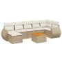 Gartensofa-Set mit beigen Kissen 8 Stück PE-Rattan von , Gartensets - Ref: Foro24-3257444, Preis: 566,87 €, Rabatt: %