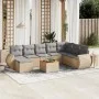 9-piece garden sofa set with beige synthetic rattan cushions by , Garden sets - Ref: Foro24-3257473, Price: 554,11 €, Discoun...