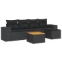 6-piece garden sofa set and black synthetic rattan cushions by , Garden sets - Ref: Foro24-3257749, Price: 382,23 €, Discount: %