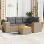 Garden sofa set with cushions 5 pieces beige synthetic rattan by , Garden sets - Ref: Foro24-3225429, Price: 331,98 €, Discou...