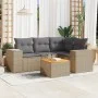 Garden sofa set with cushions 5 pieces beige synthetic rattan by , Garden sets - Ref: Foro24-3225429, Price: 343,28 €, Discou...