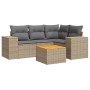 Garden sofa set with cushions 5 pieces beige synthetic rattan by , Garden sets - Ref: Foro24-3225429, Price: 331,98 €, Discou...