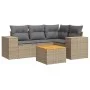 Garden sofa set with cushions 5 pieces beige synthetic rattan by , Garden sets - Ref: Foro24-3225429, Price: 343,28 €, Discou...