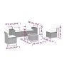 6-piece garden sofa set and black synthetic rattan cushions by , Garden sets - Ref: Foro24-3257714, Price: 369,95 €, Discount: %