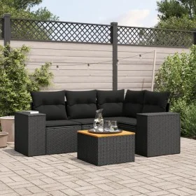 5-piece garden furniture set and black synthetic rattan cushions by , Garden sets - Ref: Foro24-3257756, Price: 357,26 €, Dis...