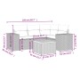 Set de muebles de jardín 5 pzas y cojines ratán sintético negro de , Conjuntos de jardín - Ref: Foro24-3257756, Precio: 357,70 €