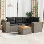 Garden sofa set with cushions 5 pieces gray synthetic rattan by , Garden sets - Ref: Foro24-3257761, Price: 341,01 €, Discoun...