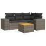 Garden sofa set with cushions 5 pieces gray synthetic rattan by , Garden sets - Ref: Foro24-3257761, Price: 341,01 €, Discoun...