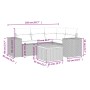 Garden sofa set with cushions 5 pieces gray synthetic rattan by , Garden sets - Ref: Foro24-3257761, Price: 350,55 €, Discoun...