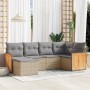 Garden sofa set with cushions 6 pieces beige synthetic rattan by , Garden sets - Ref: Foro24-3260260, Price: 396,53 €, Discou...