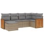 Garden sofa set with cushions 6 pieces beige synthetic rattan by , Garden sets - Ref: Foro24-3260260, Price: 396,53 €, Discou...
