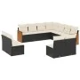11-piece garden sofa set and black synthetic rattan cushions by , Garden sets - Ref: Foro24-3260166, Price: 623,91 €, Discoun...