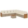 Juego de sofás jardín con cojines beige 10 pzas ratán sintético de , Conjuntos de jardín - Ref: Foro24-3260147, Precio: 671,5...
