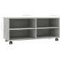 TV-Möbel mit Rädern, Sperrholz, grauer Beton, 90x35x35 cm von vidaXL, TV-Möbel - Ref: Foro24-800184, Preis: 57,35 €, Rabatt: %
