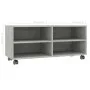 TV stand with gray concrete plywood wheels 90x35x35 cm by vidaXL, TV Furniture - Ref: Foro24-800184, Price: 56,48 €, Discount: %