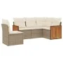Garden sofa set with cushions 5 pieces beige synthetic rattan by , Garden sets - Ref: Foro24-3260056, Price: 380,88 €, Discou...