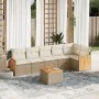 7-piece garden sofa set and beige synthetic rattan cushions by , Garden sets - Ref: Foro24-3260077, Price: 494,82 €, Discount: %