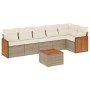 Set sofás de jardín 7 piezas y cojines ratán sintético beige de , Conjuntos de jardín - Ref: Foro24-3260077, Precio: 487,32 €...