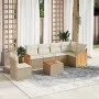 7-piece garden sofa set and beige synthetic rattan cushions by , Garden sets - Ref: Foro24-3260105, Price: 494,82 €, Discount: %