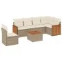 7-piece garden sofa set and beige synthetic rattan cushions by , Garden sets - Ref: Foro24-3260105, Price: 494,82 €, Discount: %
