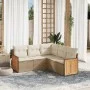 Garden sofa set with cushions 5 pieces beige synthetic rattan by , Garden sets - Ref: Foro24-3260042, Price: 380,88 €, Discou...