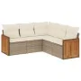 Garden sofa set with cushions 5 pieces beige synthetic rattan by , Garden sets - Ref: Foro24-3260042, Price: 380,88 €, Discou...
