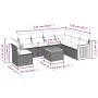 7-piece garden sofa set with gray PE rattan cushions by , Garden sets - Ref: Foro24-3260107, Price: 436,94 €, Discount: %