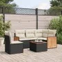 6-piece garden sofa set and black synthetic rattan cushions by , Garden sets - Ref: Foro24-3260061, Price: 371,20 €, Discount: %
