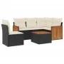 6-piece garden sofa set and black synthetic rattan cushions by , Garden sets - Ref: Foro24-3260061, Price: 371,20 €, Discount: %