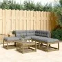 5-piece garden sofa set with impregnated pine wood cushions by , Garden sets - Ref: Foro24-3216964, Price: 454,74 €, Discount: %
