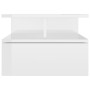 Mesita de noche flotante madera blanco brillo 40x31x27 cm de vidaXL, Mesitas de noche - Ref: Foro24-800417, Precio: 39,02 €, ...