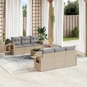 7-piece garden sofa set and beige synthetic rattan cushions by , Garden sets - Ref: Foro24-3252246, Price: 519,47 €, Discount: %