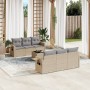 7-piece garden sofa set and beige synthetic rattan cushions by , Garden sets - Ref: Foro24-3252246, Price: 535,79 €, Discount: %
