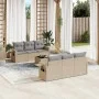7-piece garden sofa set and beige synthetic rattan cushions by , Garden sets - Ref: Foro24-3252246, Price: 519,47 €, Discount: %