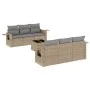 7-piece garden sofa set and beige synthetic rattan cushions by , Garden sets - Ref: Foro24-3252246, Price: 519,47 €, Discount: %