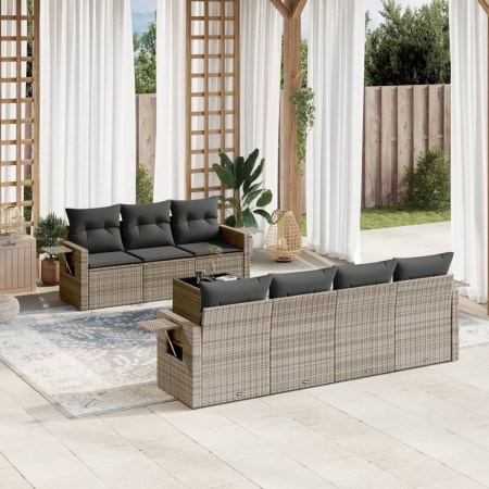 8-teiliges Gartensofa-Set und graue synthetische Rattankissen von , Gartensets - Ref: Foro24-3252267, Preis: 518,74 €, Rabatt: %