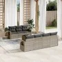 Set de sofás de jardín 8 pzas y cojines ratán sintético gris de , Conjuntos de jardín - Ref: Foro24-3252267, Precio: 529,86 €...