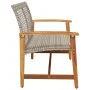 Garden bench in acacia wood and gray PE rattan 112 cm by , Modular outdoor sofas - Ref: Foro24-367599, Price: 95,19 €, Discou...