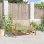 Garden bench in acacia wood and beige PE rattan 112 cm by , Modular outdoor sofas - Ref: Foro24-367600, Price: 102,12 €, Disc...