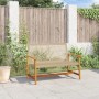 Gartenbank aus Akazienholz und beigem PE-Rattan 112 cm von , Modulare Sofas für den Außenbereich - Ref: Foro24-367600, Preis:...