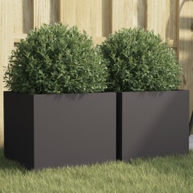 Jardineras 2 unidades acero laminado en frío negro 32x30x29 cm de , Maceteros y jardineras - Ref: Foro24-841536, Precio: 67,3...
