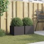 Planters 2 units black cold rolled steel 32x30x29 cm by , Pots and planters - Ref: Foro24-841536, Price: 67,31 €, Discount: %
