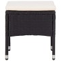 Set comedor jardín 5 pzas ratán sintético y madera acacia negro de vidaXL, Conjuntos de jardín - Ref: Foro24-46169, Precio: 3...