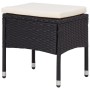 Set comedor jardín 5 pzas ratán sintético y madera acacia negro de vidaXL, Conjuntos de jardín - Ref: Foro24-46169, Precio: 3...