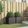 Planters 2 units black cold rolled steel 42x40x39 cm by , Pots and planters - Ref: Foro24-841548, Price: 75,54 €, Discount: %