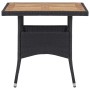 Set comedor jardín 5 pzas ratán sintético y madera acacia negro de vidaXL, Conjuntos de jardín - Ref: Foro24-46169, Precio: 3...
